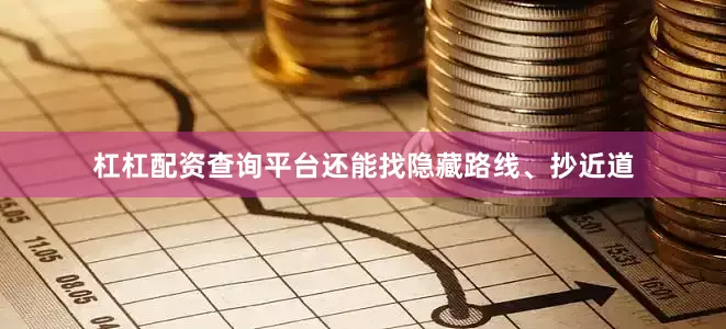 杠杠配资查询平台还能找隐藏路线、抄近道